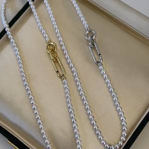 สร้อยคอมุกน้ำจืดธรรมชาติขนาด 5-6 มม. หรูหรา พร้อมแสงเงางาม ใกล้เคียงความสมบูรณ์แบบ มีตำหนิเพียงเล็กน้อย ดีไซน์เฉพาะตัว เข้ากับกระดูกไหปลาร้า - Product Image 2