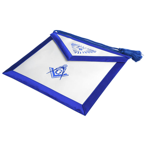 Master Mason Blue Lodge <b>Apron</b> - <b>White</b> With Blue Tassels 1 strong materials, and excellent finishing standards. - Product Image 4