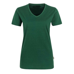 <b>Top</b> Quality Summer Women's V Neck Knitted 100% Cotton Short Sleeve Eco-Friendly Anti-Wrinkle Quick Dry Casual Streetwear T Shirt - Product Image 5