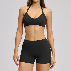 Gym Shorts Ladies Sets Top and Bottom Women Yoga Fitness Set Essentials Tracksuit Active Wear Top Women Shorts and Bra - Product Image 1