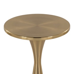 Mesa de Pedestal Metálica Moderna, Mesa Auxiliar Decorativa, Mesa de Pedestal con Detalles Metálicos, Mesa Minimalista, Mesa Auxiliar Redonda de Lujo - Product Image 4