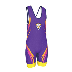 Combinaison de lutte à manches courtes en polyester extensible personnalisée, imprimée par sublimation, respirante, à séchage rapide, pour athlètes - Product Image 5