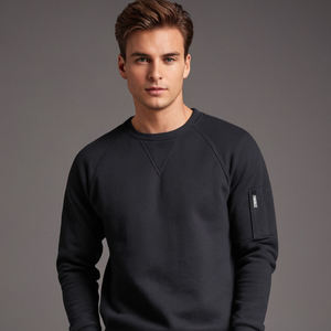 Jersey de algodón 100% hecho a medida para hombre, sudadera anticontracción de lana en relieve con estampados sólidos, patrones informales de invierno XS de talla grande - Product Image 5