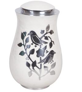 Urna Funeraria de Aluminio Plateado Blanco Estilo Americano con Acabado Natural, Capacidad de 220 Pulgadas Cúbicas, Decoración Conmemorativa para Interiores - Mejor Precio - Product Image 3