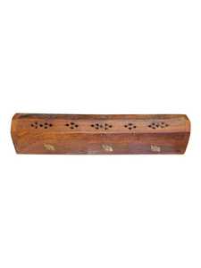 <b>Vintage</b> Wooden Incense Burner/Joss Sticks Storage Box Brown - Product Image 3