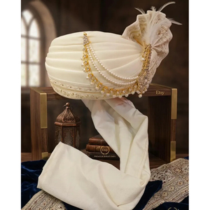 Kalangi victoriano chapado en oro, hecho a mano, para novio, joyería fina para boda, Safa Kilangi para hombre, Safa Turban Kilangi - Product Image 3