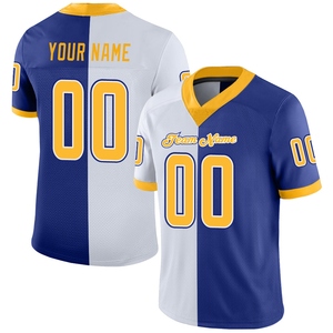 ขายส่งโดยตรงจาก OMMIZ INDUSTRY เสื้อฟุตบอลแฟชั่นสีทอง-ขาวแบบสั่งทำพิเศษ - Product Image 1