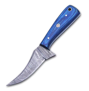 Cuchillo Multifuncional de Acero de Damasco de Grado Industrial, Ligero y de Alta Calidad, para Caza y Camping, con Punta Caída y Filo Recto, OEM ODM - Product Image 1