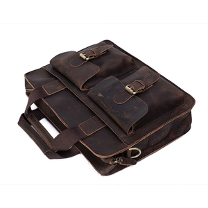 Maletín de Cuero Genuino de Estilo Lujoso para Hombre, Bolsa de Viaje para Portátil con Cierre de Cremallera, Bolsa de Oficina - Product Image 3