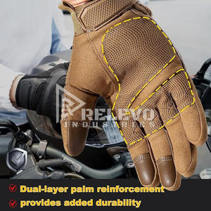 Gants en cuir chauds et thermiques compatibles écran tactile, séchage rapide et respirants, doublure en laine, logo frontal, unisexe, pour la conduite et la moto - Product Image 3