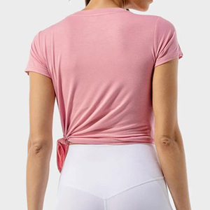 Services d'impression et de broderie personnalisés OEM, t-shirt crop top, produit d'exportation très demandé, t-shirt crop top - Product Image 5