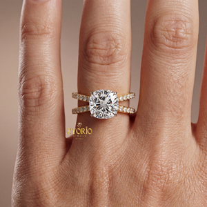 Cushion Cut Lab Grown Diamond Engagement <b>Ring</b> Sterling Silver Pave <b>Split</b> Shank Band Wedding Party Trendy 1 CT - Product Image 3