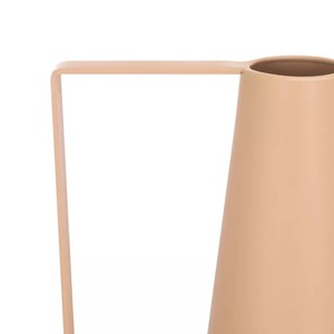 แจกันโลหะแบบมินิมอลพร้อมหูจับ สีเบจ - Product Image 1