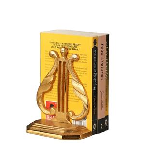 Porte-livres en métal plaqué or moderne, best-seller, avec forme et taille personnalisables pour un usage domestique ou au bureau - Product Image 1