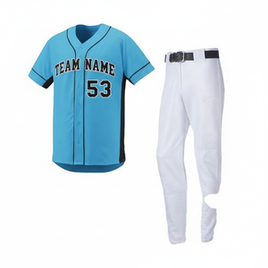 Conjunto de Uniforme de Béisbol Personalizado al por Mayor para Unisex |   Camisetas y Pantalones de Béisbol y Sóftbol Sublimados en Blanco |   Pantalones Cortos Transpirables - Product Image 1