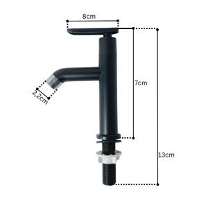 Wholesale Lavabo Faucet Matte Black ABS <b>Single</b> Cold Tall Pillar Bathroom Vanity <b>Basin</b> Sink <b>Tap</b> Washbasin Faucet KSLA-13XM KSN VN - Product Image 2