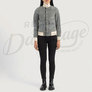 Women's <b>Jackets</b> Modern Style <b>Suede</b> Leather <b>Jacket</b> Lightweight Slim Fit Outerwear Wholesale Women Genuine <b>Suede</b> Leather <b>Jacket</b> - Product Image 3