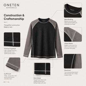 Custom Front Men Short <b>Sleeve</b> <b>Raglan</b> <b>Sleeve</b> Knitted Eco-Friendly 100% Cotton Casual <b>T</b>-<b>Shirt</b> Black Gray Contrast Trim OEM - Product Image 5