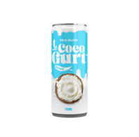 Boisson au yaourt de noix de coco 250 ml saveur raisin, lait de coco, sain, végétalien, certifié BRC & HALAL, emballage boîte/bouteille, Brix 8
