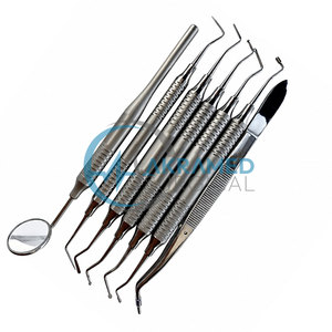 Kit Premium de 7 Piezas para Restauración Dental con Composite, Instrumentos de Acero Inoxidable para Colocación Anterior y Posterior con Espejo - Product Image 6