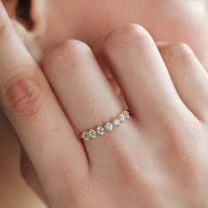 Wholesale Glowing CZ Studded Gold Plated 925 Sterling Silver <b>Adjustable</b> <b>Ring</b> for Women Trendy Gift Jewelry - Product Image 4