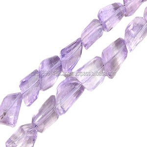 พลอยอะมีทิสต์สีชมพูธรรมชาติ เกรด AAA ขนาด 9 นิ้ว รูปทรงเหลี่ยมเพชรพลอย  รับรองโดย VAIBHAV SHRI GEMS เพื่อความสวยงาม - Product Image 2