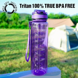 Botella de Agua Deportiva Motivacional de 32oz, Tritán, con Marcador de Tiempo, Libre de BPA, Boca Ancha, a Prueba de Fugas, para Ann - Product Image 2