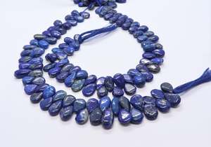 Cuentas de lapislázuli natural AAA en forma de pera, lisas, de 7x12 mm, cuentas de piedra preciosa de lapislázuli, hilo de 10 pulgadas, cuentas de lapislázuli en forma de pera para la fabricación de joyería. - Product Image 3