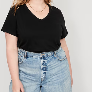 T-shirt décontracté en coton sans manches à col en V pour femmes et adolescentes, avec broderies, patchs, boutons, logo personnalisé, grandes tailles - Product Image 3