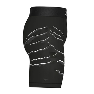Men's Black Compression Shorts High Waist Quick Dry Spandex Sporty Scratched <b>Animal</b> <b>Pattern</b> Short Shorts - Product Image 3