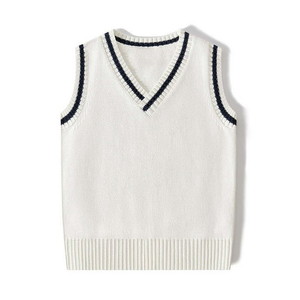 Cárdigan sin mangas de diseño para mujer - Chaleco de punto - Suéter de color liso moderno y suave para mujer, ideal para capas de otoño, transpirable - Product Image 1