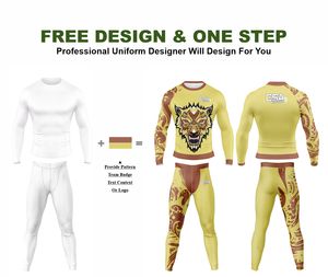 Tenues de compression respirantes pour hommes, personnalisées, imprimées numériquement, pour MMA et BJJ, vente en gros directe d'usine - Product Image 2