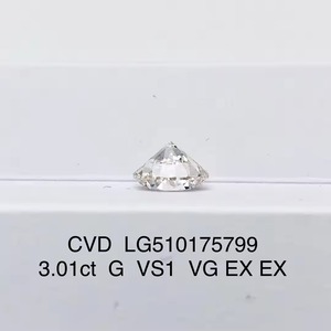 Élégants bijoux DVINS : Diamant de laboratoire 3MM couleur D, pureté VVS, 0,1 carat, taille brillant, diamant de mêlée certifié excellente taille - Product Image 3