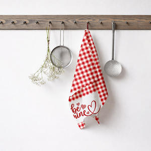 Serviettes de cuisine en tissu de coton à carreaux en gros, 100% coton biologique, design imprimé et brodé - Product Image 4