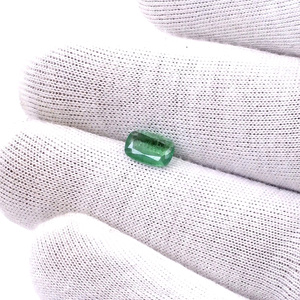 Natural Zambian Emerald Long <b>Cushion</b> 0.85cts Natural Loose Faceted Emerald Gemstone For Jewelry Making Ready To Use - Product Image 3