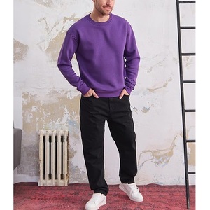 Sweat-shirt pour homme à manches longues, col rond, épaules tombantes, couleur unie, confortable, grande taille, nouveau design élégant, fabriqué au Bangladesh - Product Image 5