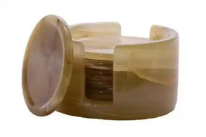 Colección de Posavasos de Cuerno Rústicos y Elegantes, Posavasos de Cuerno Naturales Hechos a Mano para Regalos, Posavasos de Cuerno con Estilo para Decoración de Comedor, Premium B - Product Image 2
