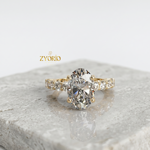 Oval Cut Engagement <b>Ring</b> in 925 Sterling <b>Silver</b> Vintage Inspired Diamond <b>Wedding</b> <b>Ring</b> for <b>Women</b> - Product Image 5