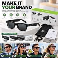 Lunettes intelligentes sans fil Bluetooth personnalisées avec logo, fonction d'appel et de musique, pour cadeaux promotionnels d'entreprise