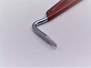 เครื่องมือทำความสะอาดกีบม้าคุณภาพสูง DENTRIC IMPLANTS ทำจากสแตนเลสสตีล พร้อมที่ขูดรองเท้าม้า ด้ามจับสีแดง สำหรับสัตวแพทย์ - Product Image 5