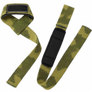 Sangles de musculation en cuir camouflage, haute résistance, élastiques et extensibles pour la musculation et les tractions - Product Image 1