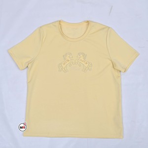 MRI Made High Quality Women <b>T</b> <b>Shirt</b> <b>Sequin</b> Embroidered Short Sleeve Crew Neck Cotton Solid Color Breathable Outdoor <b>T</b>-<b>shirts</b> - Product Image 6