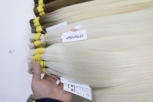 Extensions de cheveux en vrac de qualité de luxe Cheveux vietnamiens Double noyés 100 grammes Toutes les couleurs 22 pouces - Product Image 3