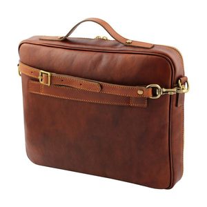 Wholesale Custom Brown Leather Laptop Briefcase with Premium Stitching & Professional Business Look Manufacturer Supplier - Product Image 6