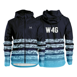 Custom Team Sublimated Hooded Nylon Coated Eco Friendly Zip Up Windbreaker <b>Jacket</b> Outdoor Athletic Performance Wear - Product Image 4