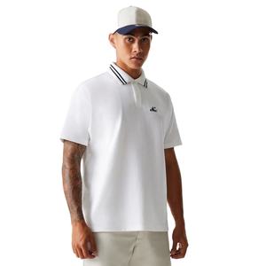 Polo de golf pour hommes, col blanc, impression personnalisée, logo brodé, dernier modèle, polyester tricoté, sublimation, couleur unie - Product Image 1