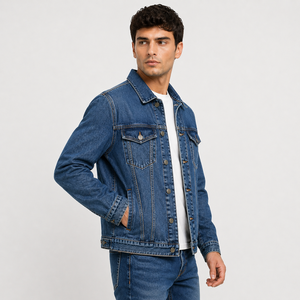 Men Denim Jacket Breathable from premium cotton blend durable stitching modern fit stylish comfortable for daily wear all season - Product Image 4
