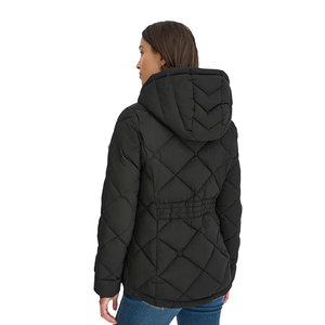 Women's Quilted Hooded <b>Jacket</b> Winter Warm Puffer Coat With Zipper Closure Full Sleeve Polyester Material - Product Image 6