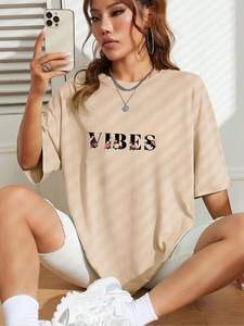 Camiseta de Verano de Algodón para Mujer 2026, Moderna, 100% Algodón, Hombros Caídos, Precio Directo de Fábrica al por Mayor - Product Image 4