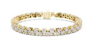 Bracelet tennis tendance en diamants ronds cultivés en laboratoire, serti en or rose 18 carats, idéal pour offrir, pour les fêtes, les mariages, le quotidien ou le bureau, pour femmes. - Product Image 6